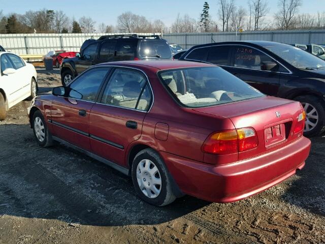 1HGEJ6576XL028858 - 1999 HONDA CIVIC LX RED photo 3