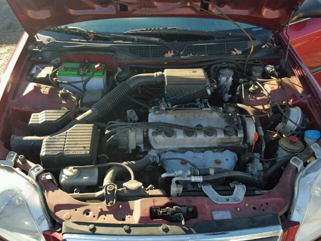 1HGEJ6576XL028858 - 1999 HONDA CIVIC LX RED photo 7