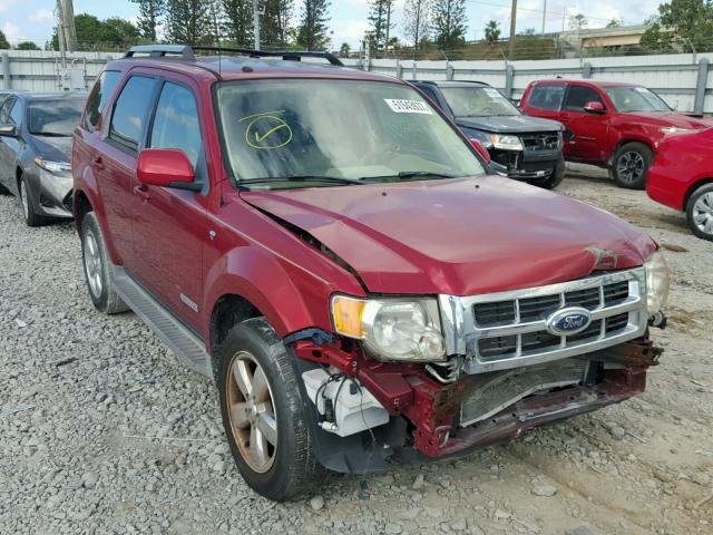 1FMCU04188KE49880 - 2008 FORD ESCAPE LIM RED photo 1