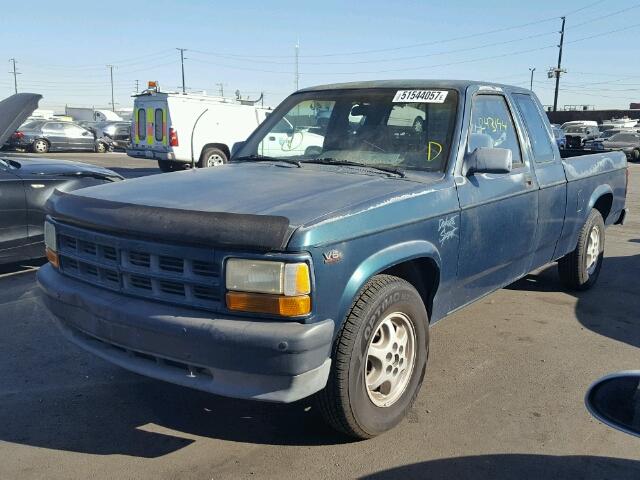 1B7GL23X4RW119979 - 1994 DODGE DAKOTA GREEN photo 2