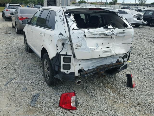 2FMDK4KC5BBB16107 - 2011 FORD EDGE LIMIT WHITE photo 3