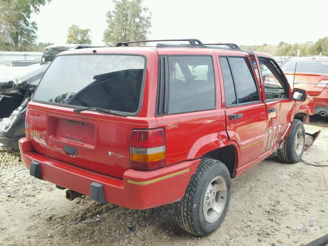 1J4GZ78S1SC691652 - 1995 JEEP GRAND CHER RED photo 4