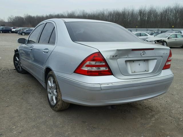 WDBRF92H67F864702 - 2007 MERCEDES-BENZ C 280 4MAT SILVER photo 3