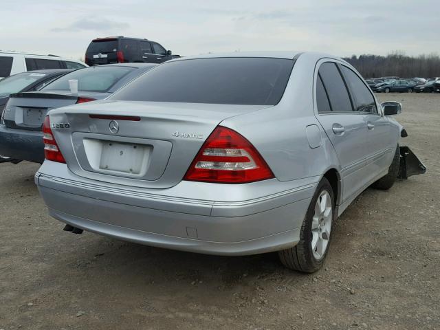 WDBRF92H67F864702 - 2007 MERCEDES-BENZ C 280 4MAT SILVER photo 4