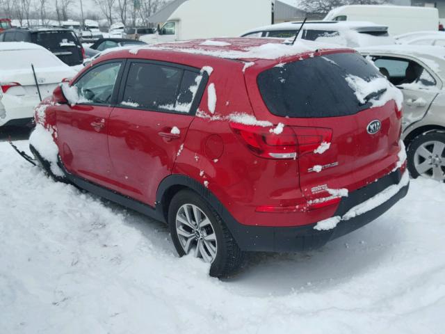 KNDPB3AC7F7690686 - 2015 KIA SPORTAGE L RED photo 3