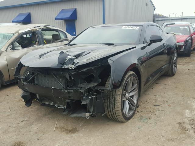 1G1FE1R71H0124588 - 2017 CHEVROLET CAMARO SS BLACK photo 2