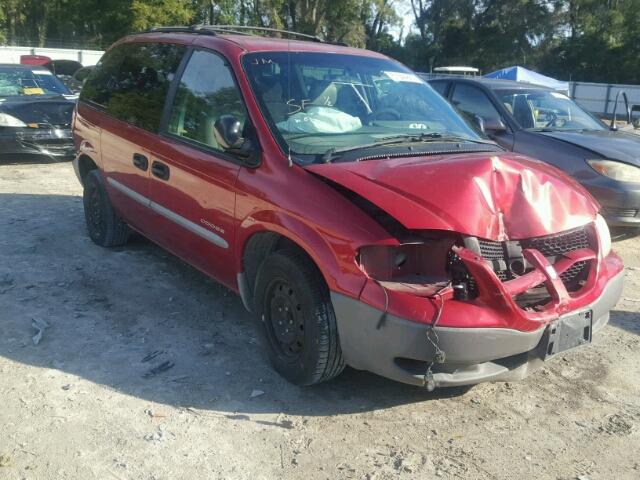 1B8GP25311B257601 - 2001 DODGE CARAVAN SE RED photo 1