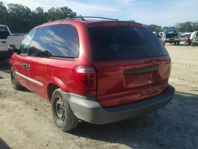 1B8GP25311B257601 - 2001 DODGE CARAVAN SE RED photo 3