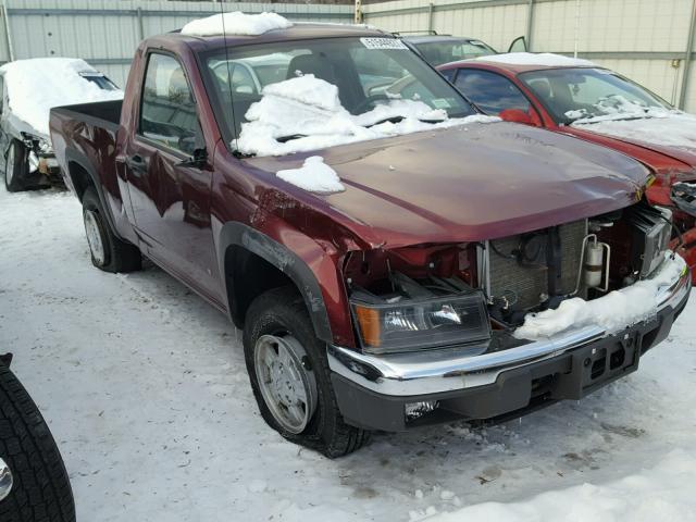 1GCDT14E078212199 - 2007 CHEVROLET COLORADO BURGUNDY photo 1