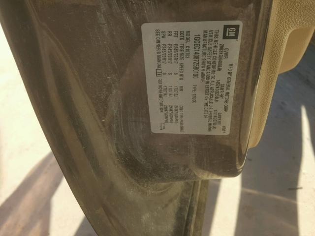 1GCEC14087Z580150 - 2007 CHEVROLET SILVERADO TAN photo 10