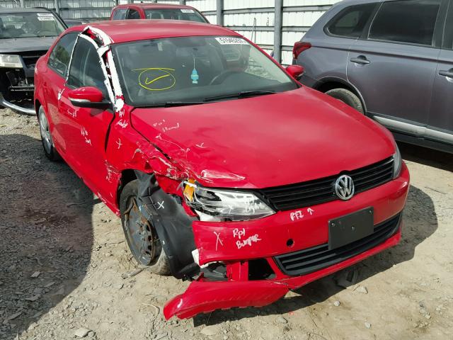 3VWDZ7AJ9BM355687 - 2011 VOLKSWAGEN JETTA SE RED photo 1