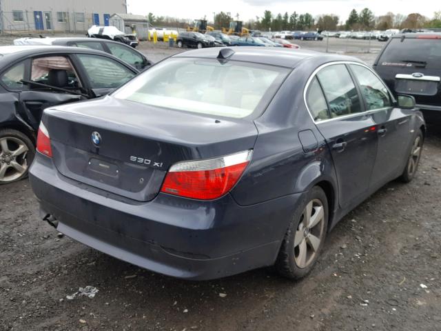WBANF73596CG69475 - 2006 BMW 530 XI BLUE photo 4