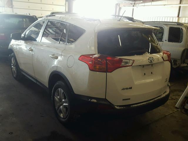 JTMBFREV9ED086800 - 2014 TOYOTA RAV4 LE WHITE photo 3