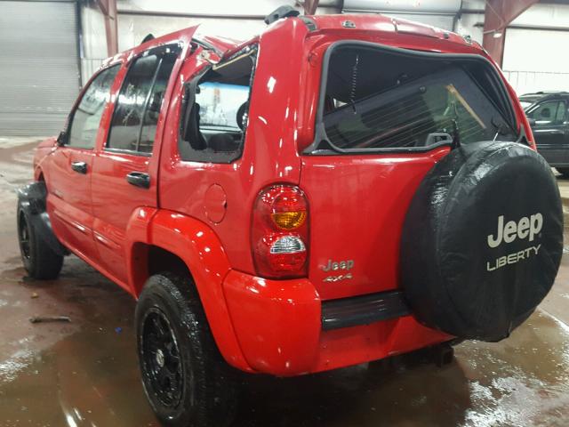 1J4GL58K22W287036 - 2002 JEEP LIBERTY LI RED photo 3