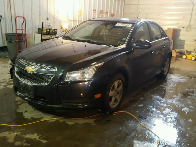 1G1PG5S92B7146454 - 2011 CHEVROLET CRUZE LT BLACK photo 2