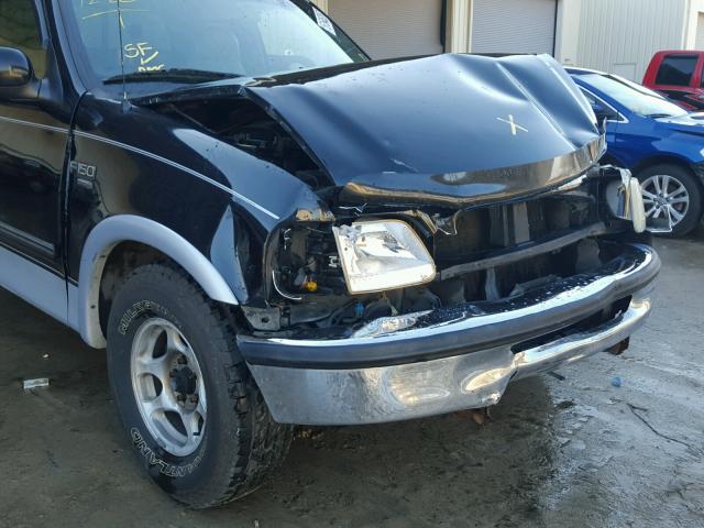 1FTEX17L7VNC49719 - 1997 FORD F150 BLACK photo 9