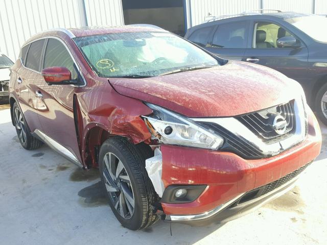 5N1AZ2MG9GN117856 - 2016 NISSAN MURANO S RED photo 1