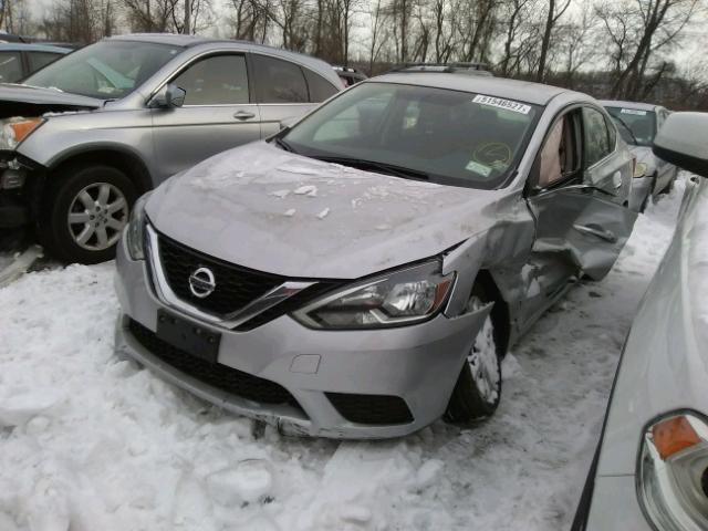 3N1AB7AP5HY279193 - 2017 NISSAN SENTRA S SILVER photo 2