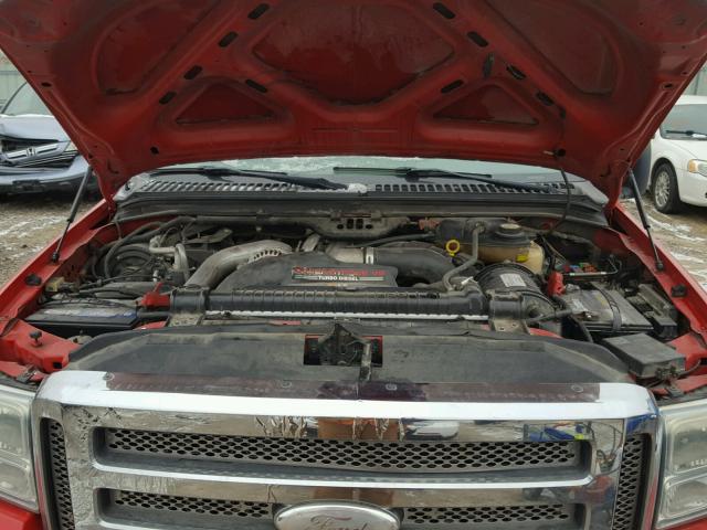 1FTSX21P77EA32324 - 2007 FORD F250 SUPER RED photo 7