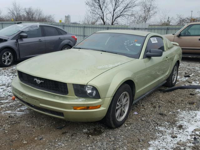 1ZVFT80N155252052 - 2005 FORD MUSTANG GREEN photo 2