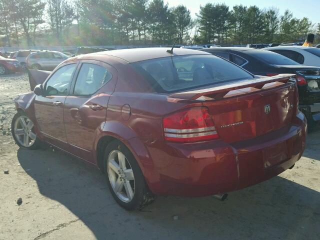 1B3LC76MX8N667827 - 2008 DODGE AVENGER R/ BURGUNDY photo 3