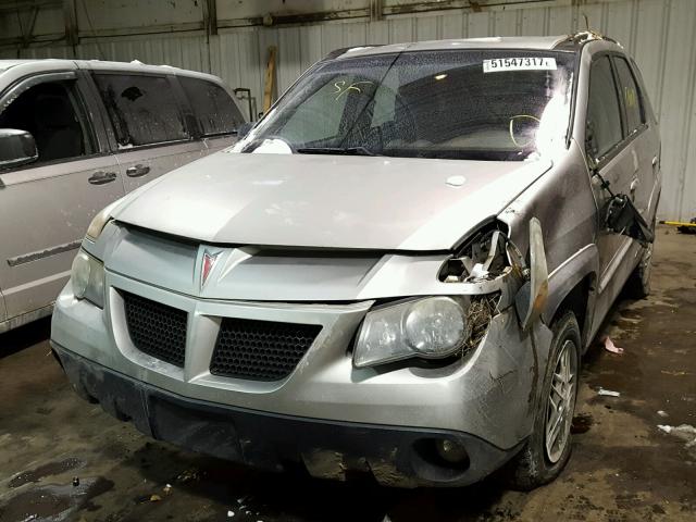 3G7DA03E25S542608 - 2005 PONTIAC AZTEK SILVER photo 2