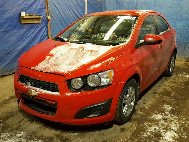 1G1JC5SH9F4151425 - 2015 CHEVROLET SONIC LT RED photo 2