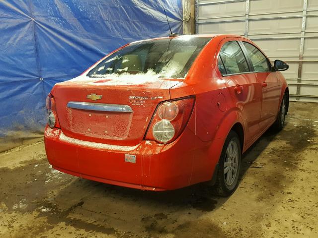 1G1JC5SH9F4151425 - 2015 CHEVROLET SONIC LT RED photo 4