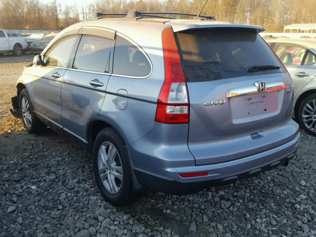 5J6RE4H73BL029134 - 2011 HONDA CR-V EXL BLUE photo 3