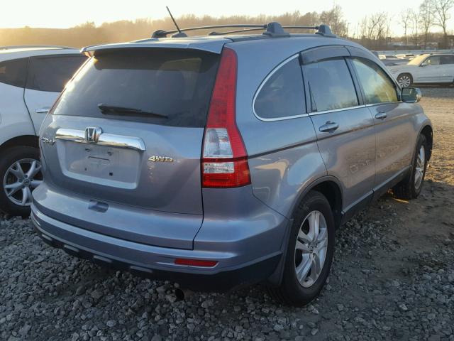 5J6RE4H73BL029134 - 2011 HONDA CR-V EXL BLUE photo 4