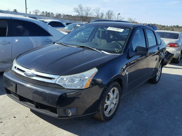 1FAHP35N28W243733 - 2008 FORD FOCUS SE BLACK photo 2