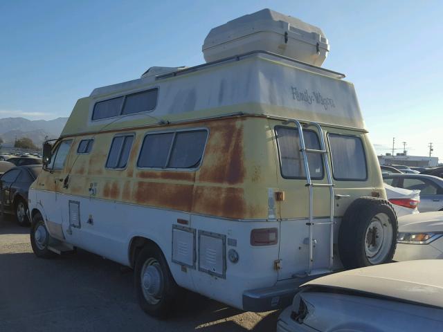 B35BF3X020411 - 1973 DODGE MOTORHOME TWO TONE photo 3