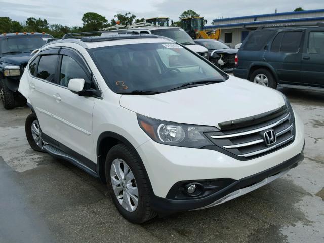 5J6RM3H70EL031196 - 2014 HONDA CR-V EXL WHITE photo 1