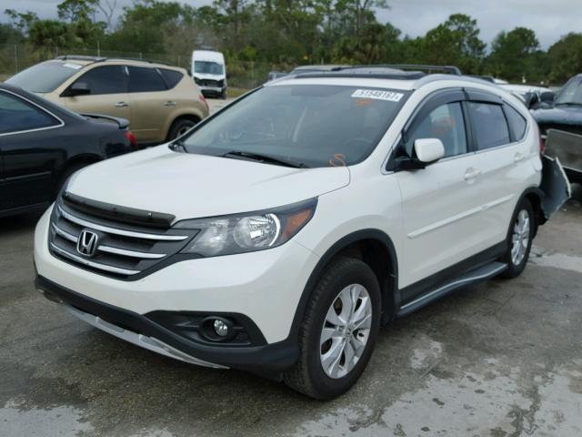 5J6RM3H70EL031196 - 2014 HONDA CR-V EXL WHITE photo 2