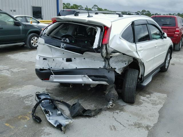 5J6RM3H70EL031196 - 2014 HONDA CR-V EXL WHITE photo 4