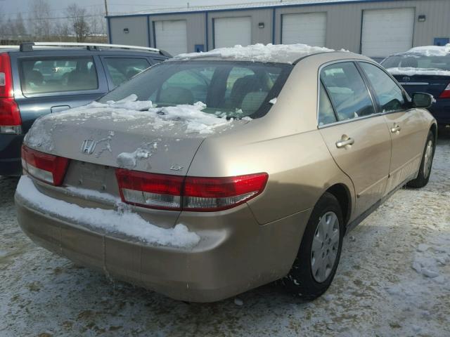 1HGCM563X4A090310 - 2004 HONDA ACCORD LX TAN photo 4