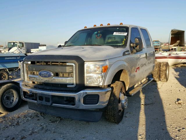 1FD8W3HT4EEA32134 - 2014 FORD F350 SUPER GRAY photo 2