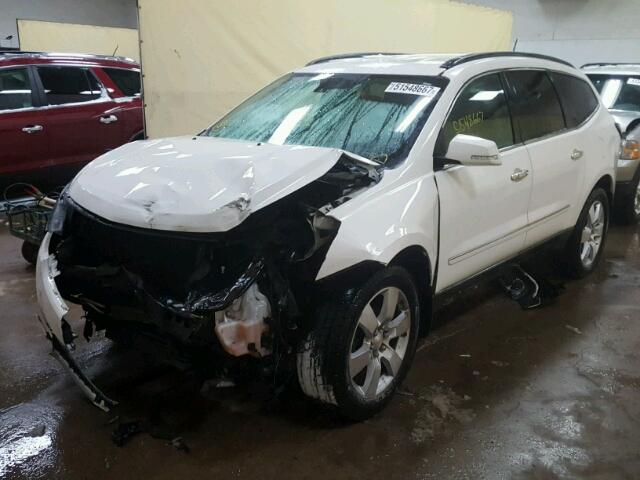 1GNKVJKD1EJ166634 - 2014 CHEVROLET TRAVERSE L WHITE photo 2