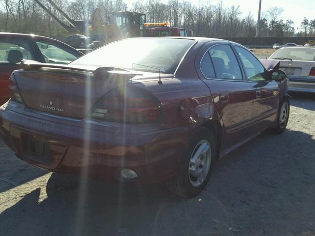 1G2NE52E35M246445 - 2005 PONTIAC GRAND AM S ბურგუნდია ფოტო 4