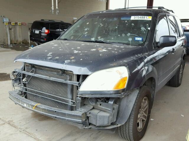 5FNYF18675B025793 - 2005 HONDA PILOT EXL GRAY photo 2