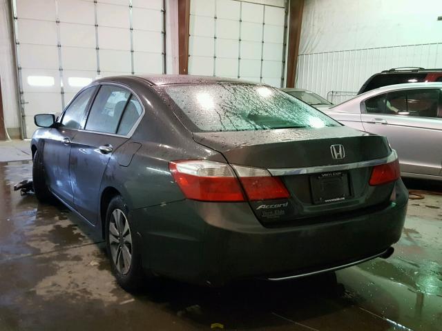 1HGCR2F34EA146291 - 2014 HONDA ACCORD LX GRAY photo 3