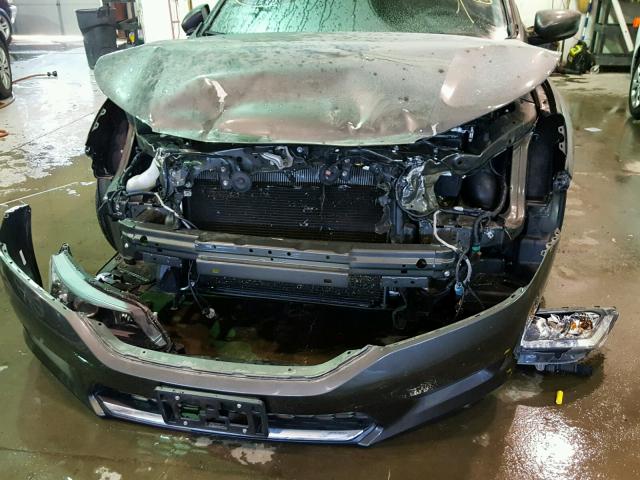 1HGCR2F34EA146291 - 2014 HONDA ACCORD LX GRAY photo 9