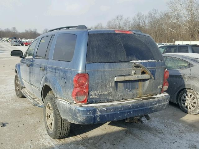 1D4HB58DX4F240521 - 2004 DODGE DURANGO LI BLUE photo 3