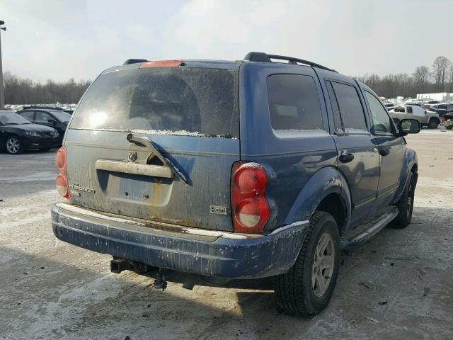 1D4HB58DX4F240521 - 2004 DODGE DURANGO LI BLUE photo 4