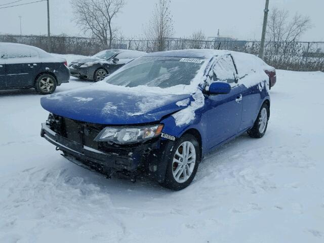 KNAFU5A23B5331539 - 2011 KIA FORTE EX BLUE photo 2