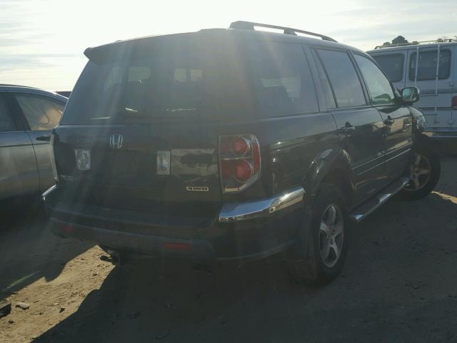 5FNYF18676B002578 - 2006 HONDA PILOT EX BLACK photo 4