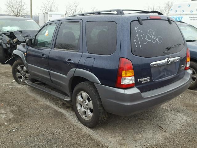 4F2YU08142KM34918 - 2002 MAZDA TRIBUTE LX BLUE photo 3