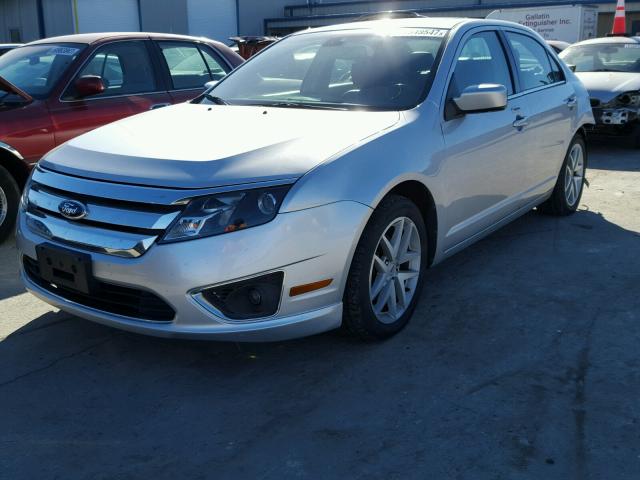 3FAHP0JA3CR347452 - 2012 FORD FUSION SEL SILVER photo 2