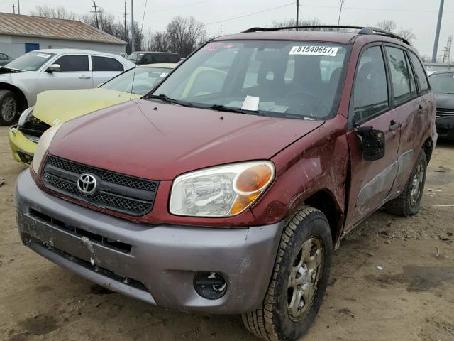 JTEHD20VX40015119 - 2004 TOYOTA RAV4 RED photo 2