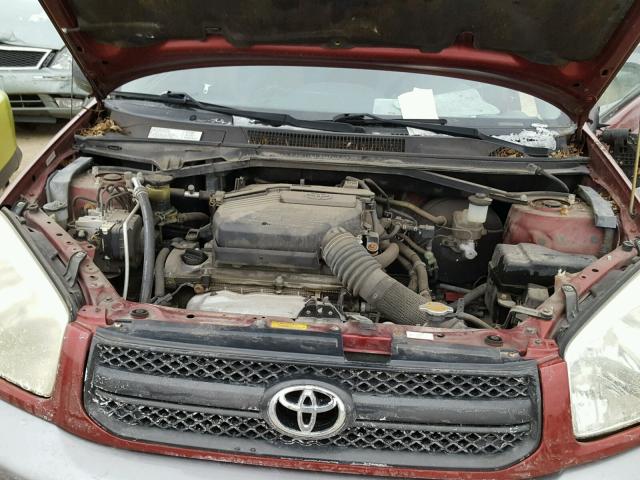 JTEHD20VX40015119 - 2004 TOYOTA RAV4 RED photo 7